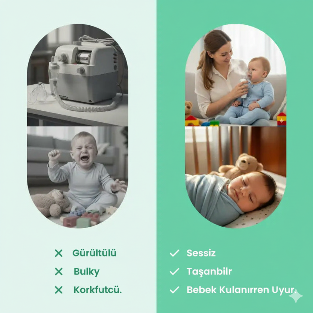 Belince® Taşınabilir Şarjlı Nebulizatör Buhar Makinesi | 2.0