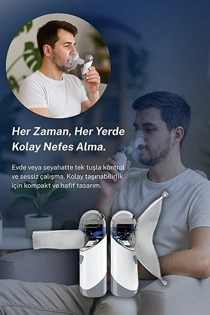 Belince® Taşınabilir Şarjlı Nebulizatör Buhar Makinesi | 2.0