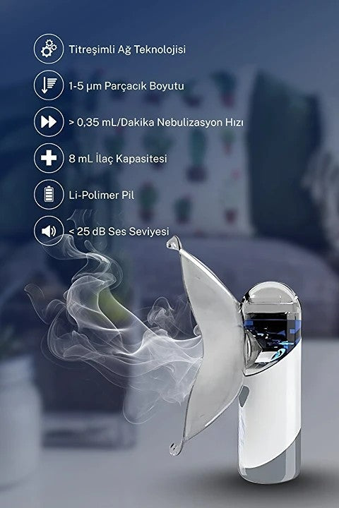 Belince® Taşınabilir Şarjlı Nebulizatör Buhar Makinesi | 2.0